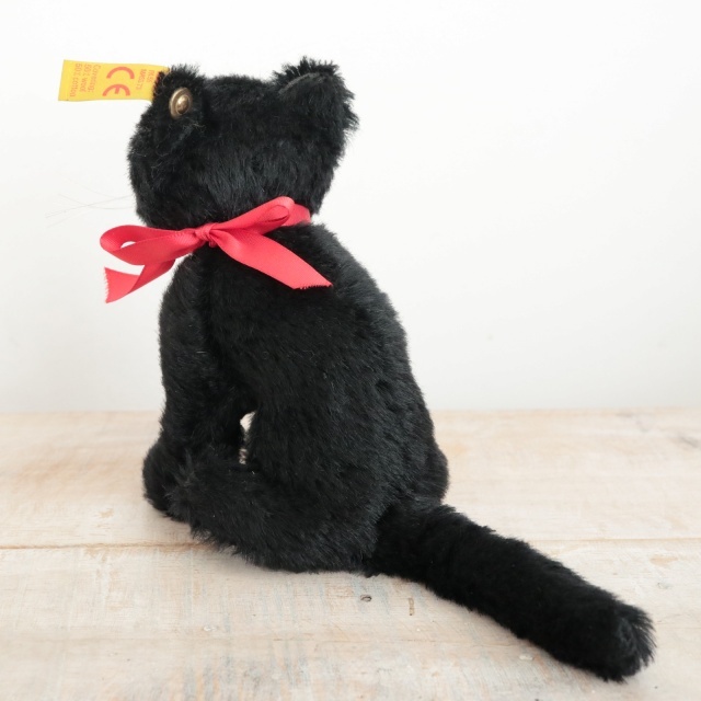 ビンテージ シュタイフ 黒ネコ Steiff Kitty Cat 12cm