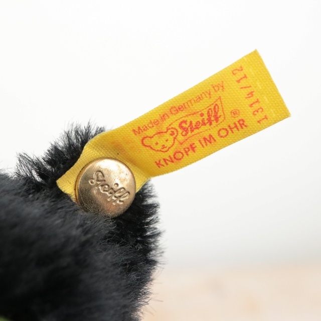 ビンテージ シュタイフ 黒ネコ Steiff Kitty Cat 12cm