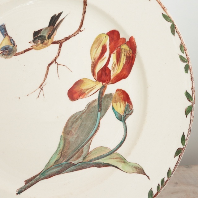⭐️フランスアンティーク⭐️コンポティエ⭐️花と小鳥⭐️