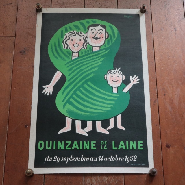 サヴィニャック 羊毛の2週間 ビンテージポスター Quinzaine de la laine