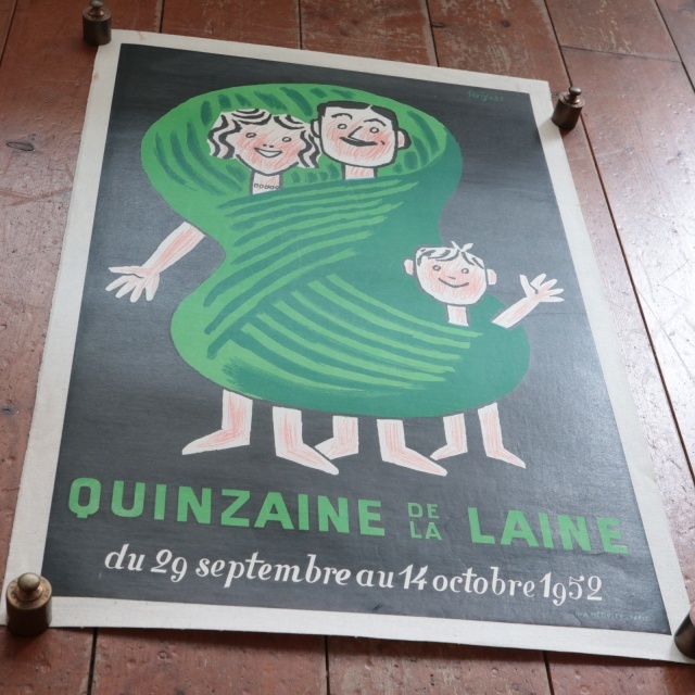 サヴィニャック 羊毛の2週間 ビンテージポスター Quinzaine de la laine