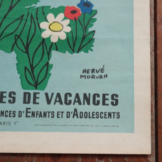 エルベ モルバン ビンテージポスター Jeunesse au plein air 1961年