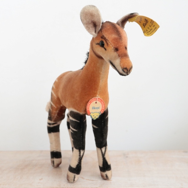 アンティーク シュタイフ オカピ ぬいぐるみ Steiff Okapi 14cm