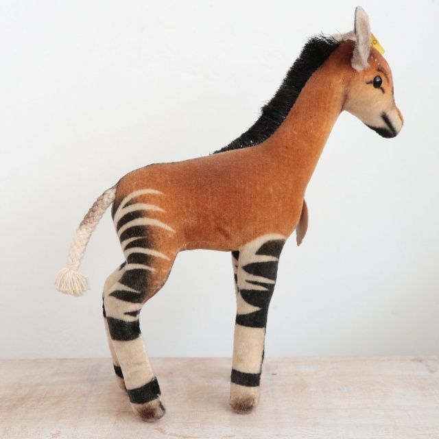 アンティーク シュタイフ オカピ ぬいぐるみ Steiff Okapi 14cm