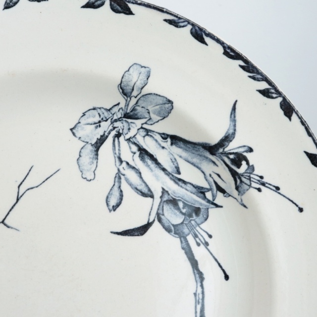 アンティーク プレート PRINTEMPS 皿 Emile bourgeois フランス ショワジールロワ製 CHOISY LE ROI