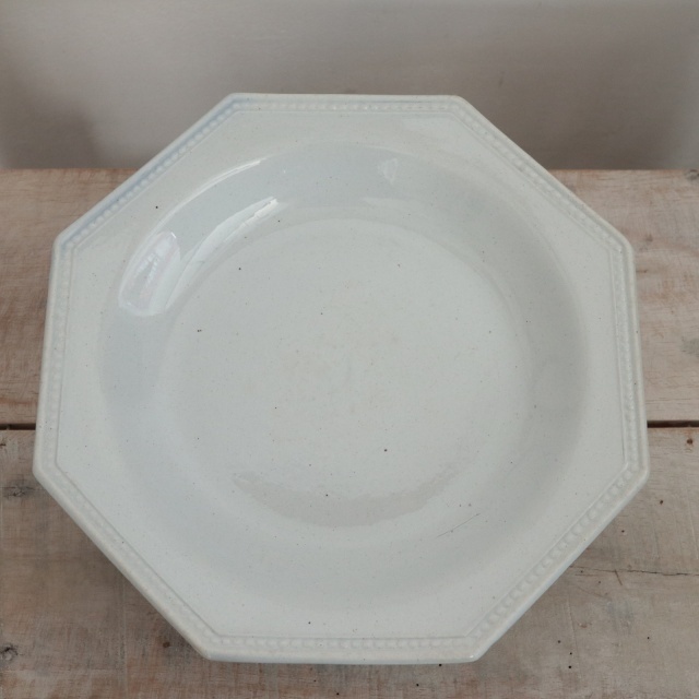 アンティーク オクトゴナル 小さなコンポティエ 淡いブルー フランス