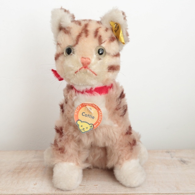 アンティーク シュタイフ ネコ Steiff Cattie 18cm