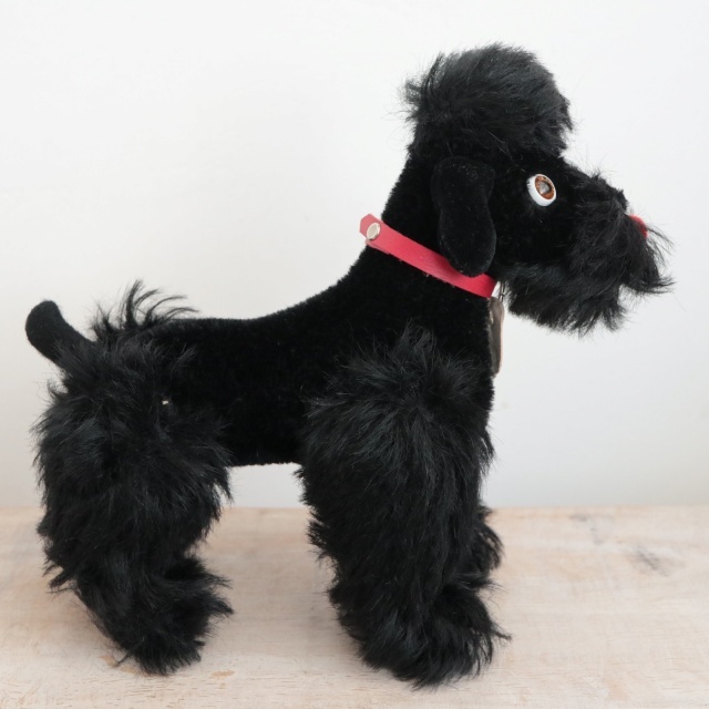 アンティーク シュタイフ プードル ブラック Steiff Snobby 14cm