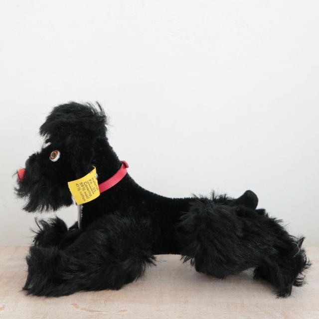 アンティーク シュタイフ プードル ブラック Steiff Snobby 14cm