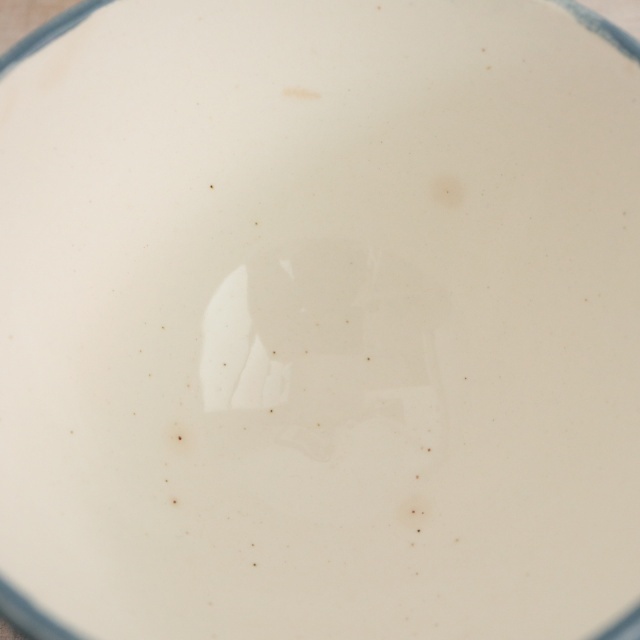 アンティーク プチカフェオレボウル ハンドペイント フランス サラン製 SALINS