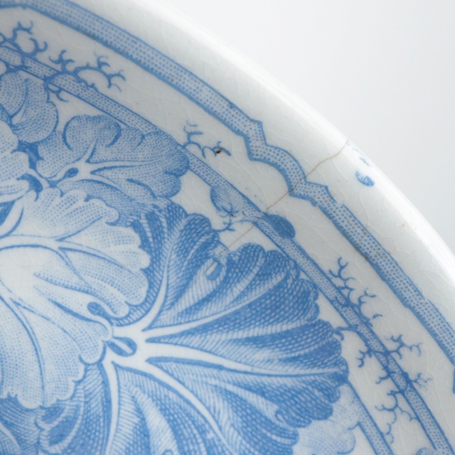 アンティーク コンポティエ ゼラニウム GERANIUM フランス サルグミンヌ製 U&C SARREGUEMINES