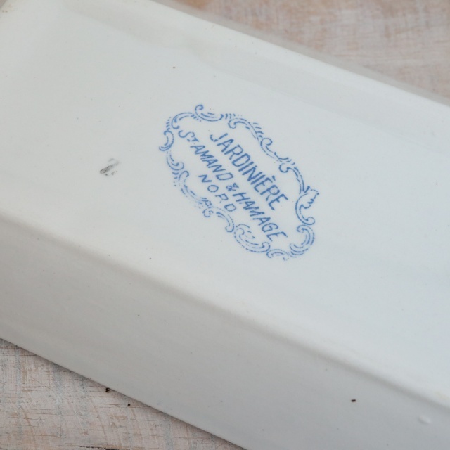 アンティーク プレート 長角皿 JARDINIERE フランス サンタマン製 SAINT AMAND HAMAGE