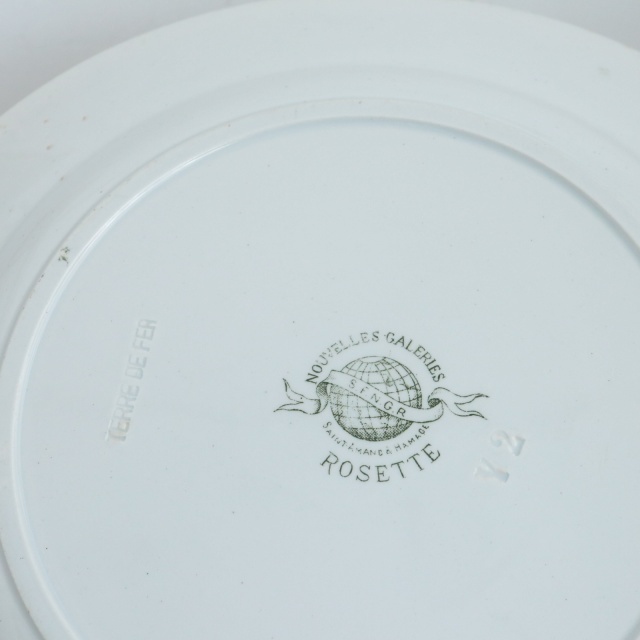 アンティーク プレート 大皿 ROSETTE フランス サンタマン製 ST.AMAND