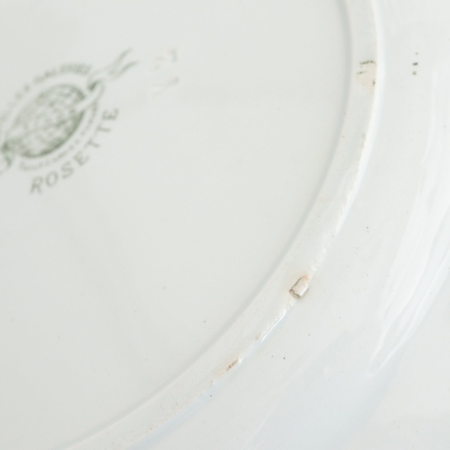 アンティーク プレート 大皿 ROSETTE フランス サンタマン製 ST.AMAND
