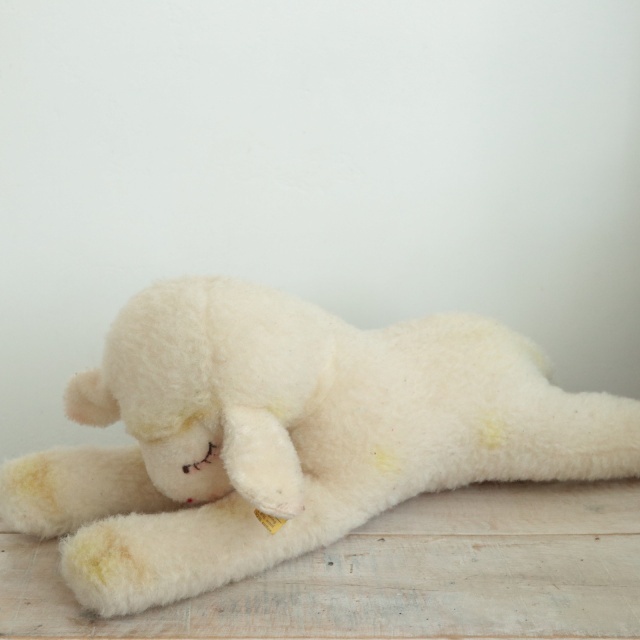 アンティーク シュタイフ お眠りヒツジ Steiff Floppy Lamby 28cm