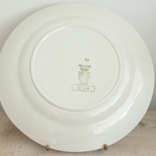 アンティークプレート DIDIER 皿 フランス サルグミンヌ製