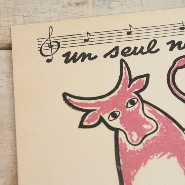 サヴィニャック モンサヴォン ピンクの牛 ビュバー インク吸い取り紙 MONSAVON SAVIGNAC