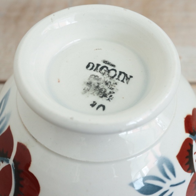 アンティーク カフェオレボウル フランス ディゴワン&サルグミンヌ製 DIGOIN & SARREGUEMINES