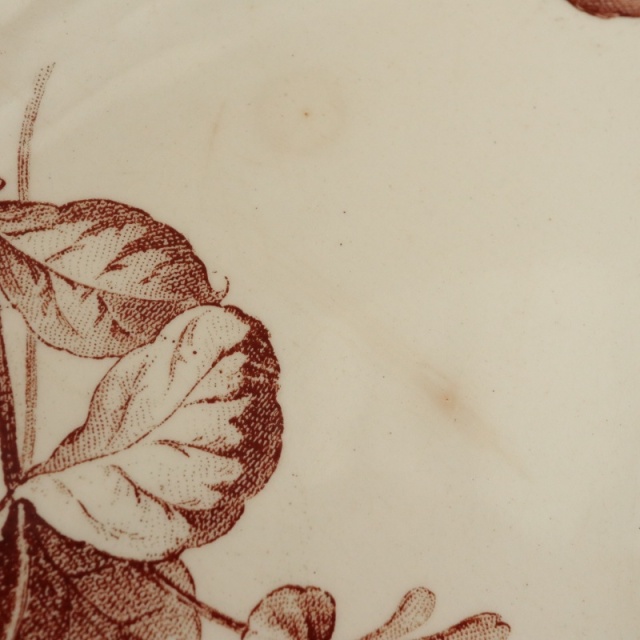 アンティーク ラヴィエ オーバル皿 フランス クレイユモントロー製