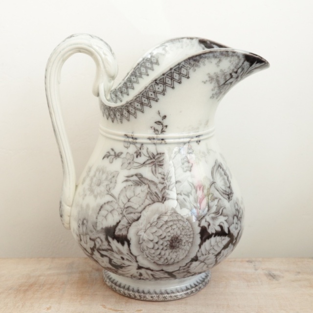 アンティーク ピシェ JARDINIERE フランス サルグミンヌ製 U&C SARREGUEMINES