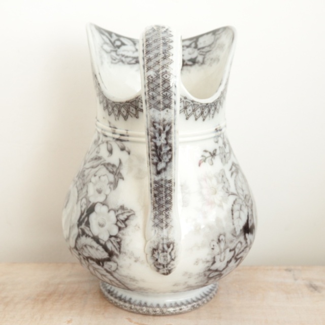 アンティーク ピシェ JARDINIERE フランス サルグミンヌ製 U&C SARREGUEMINES