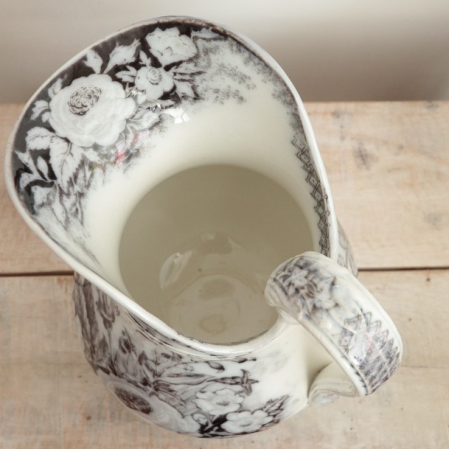 アンティーク ピシェ JARDINIERE フランス サルグミンヌ製 U&C SARREGUEMINES