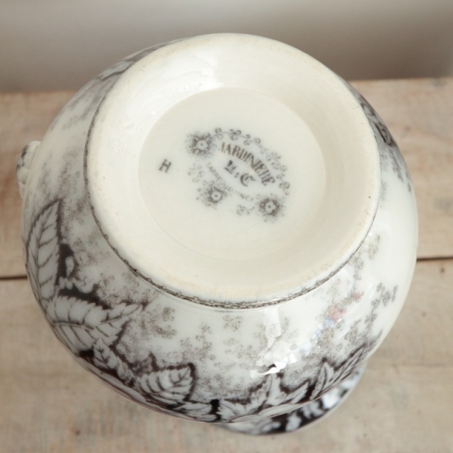 アンティーク ピシェ JARDINIERE フランス サルグミンヌ製 U&C SARREGUEMINES