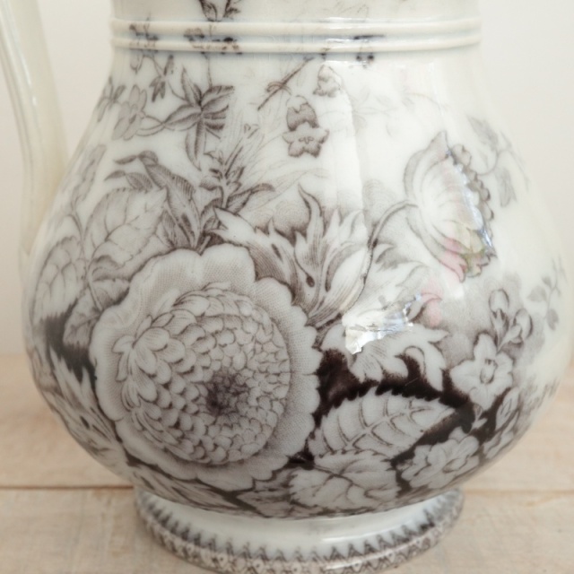 アンティーク ピシェ JARDINIERE フランス サルグミンヌ製 U&C SARREGUEMINES