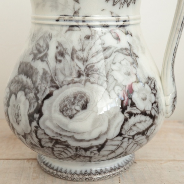 アンティーク ピシェ JARDINIERE フランス サルグミンヌ製 U&C SARREGUEMINES