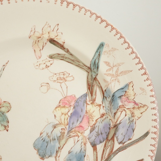 アンティーク プレート 小鳥 皿 フランス ロンウィー製 LONGWY