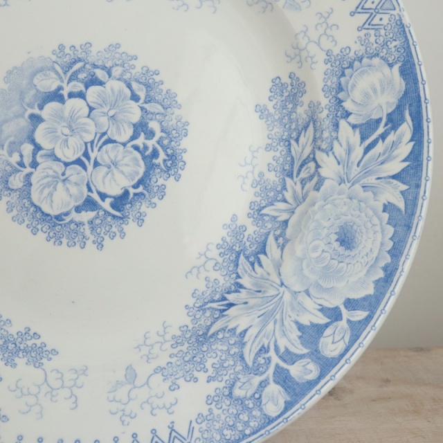 アンティーク プレート JARDINIERE 皿 フランス サルグミンヌ製 U&C SARREGUEMINES