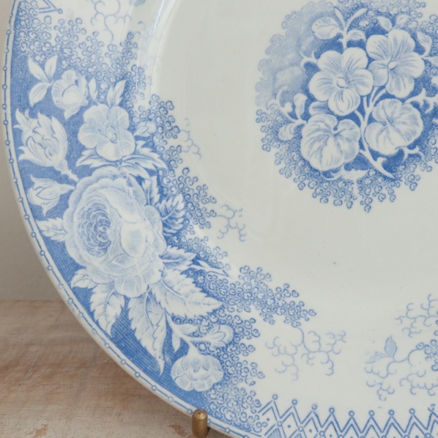 アンティーク プレート JARDINIERE 皿 フランス サルグミンヌ製 U&C SARREGUEMINES