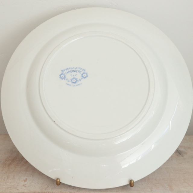 アンティーク プレート JARDINIERE 皿 フランス サルグミンヌ製 U&C SARREGUEMINES
