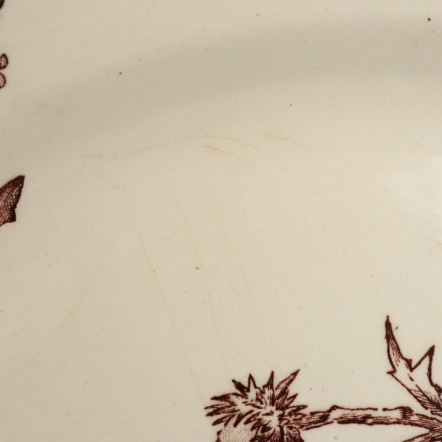 アンティーク プレート 大皿 CHARDONNERET フランス クレイユモントロー製 Creil Montereau