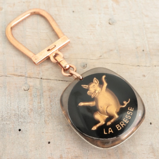 ブルボンキーホルダー 金のブタ LA BRESSE