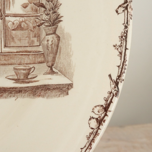 フランスアンティーク　ショワジールロワ　プレート　平皿　小鳥 ft221009-A_grande.jpg?v=1684722184