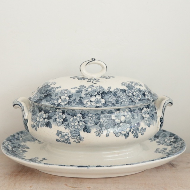 アンティーク ソーシエール RECAMIER フランス サルグミンヌ製 U&C SARREGUEMINES & DIGOIN