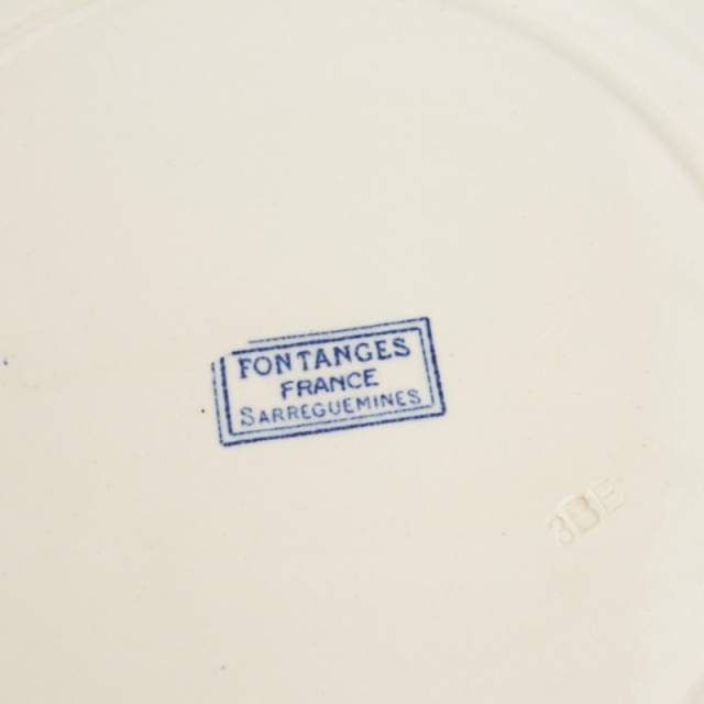 アンティーク プレート フォンタンジュ 大皿 フランス サルグミンヌ製 FONTANGES SARREGUEMINES