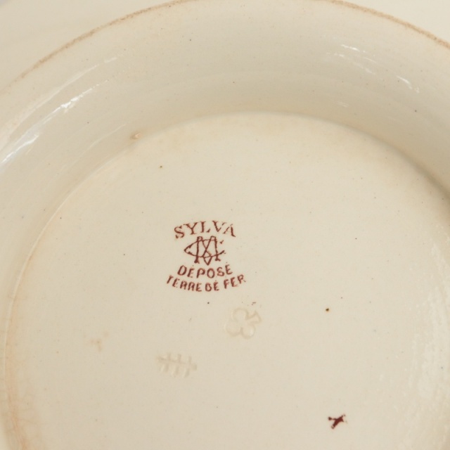 アンティーク コンポティエ 小鳥  SYLVA フランス クレイユモントロー製 Creil Montereau