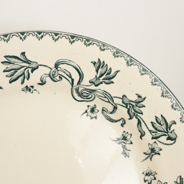 アンティーク プレート エルビエ 皿 HERBIER フランス サラン製 SALINS
