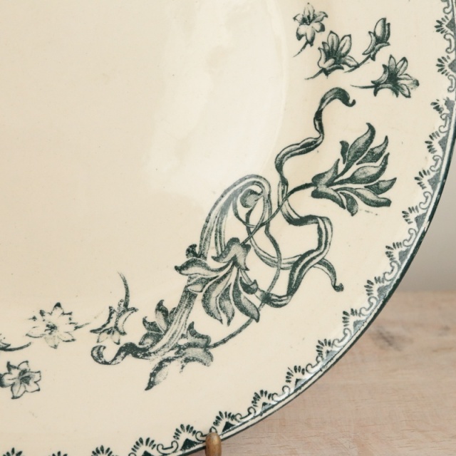 アンティーク プレート エルビエ 皿 HERBIER フランス サラン製 SALINS
