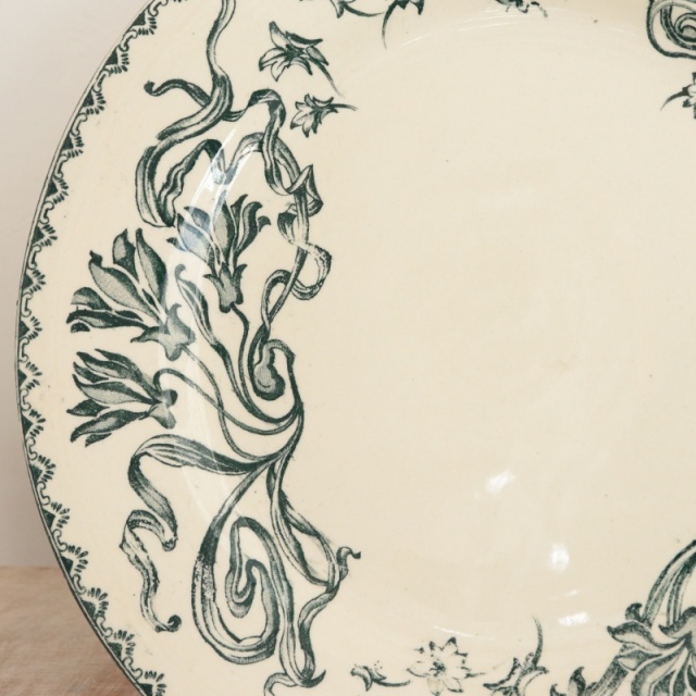 アンティーク プレート エルビエ 皿 HERBIER フランス サラン製 SALINS