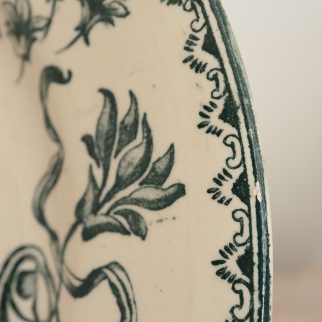 アンティーク プレート エルビエ 皿 HERBIER フランス サラン製 SALINS