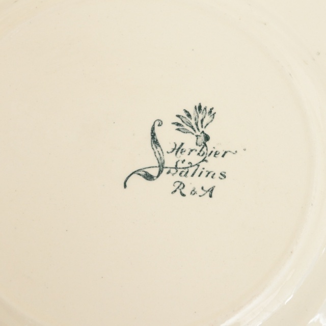 アンティーク プレート エルビエ 皿 HERBIER フランス サラン製 SALINS