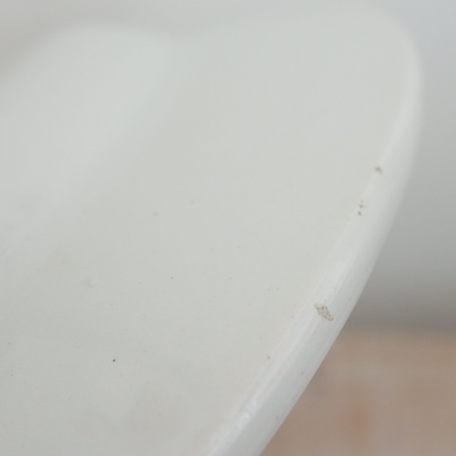 アンティーク プレート 白 深皿 厚手 フランス バドンヴィレー製