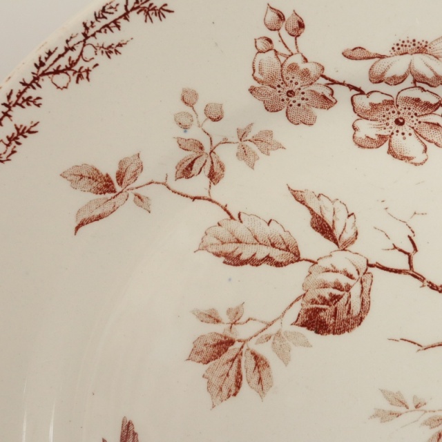 アンティーク プレート 小鳥 デザート皿 SYLVA フランス クレイユモントロー製 Creil Montereau
