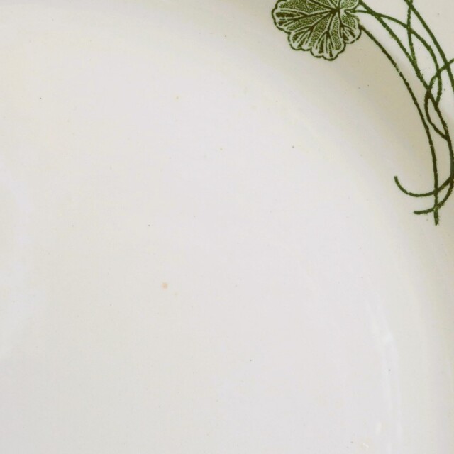 アンティークプレート ゼラニウム 大皿 GERANIUM フランス サルグミンヌ製 U&C SARREGUEMINES