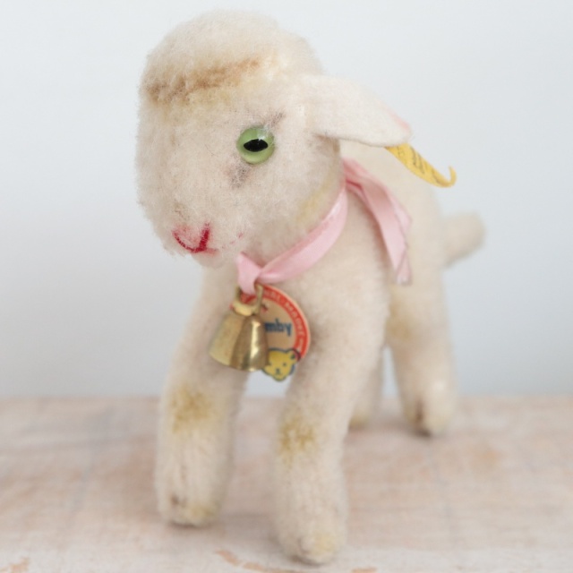 シュタイフ★Lamby 14cm★ヒツジのランビー/ひつじ/羊/ラム★ビンテージ シュタイフ☆Lamby 14cm☆ヒツジのランビー/ひつじ/羊/ラム