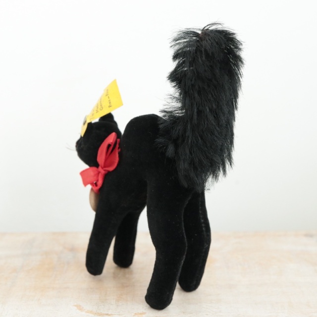 アンティーク シュタイフ 黒猫 Steiff Black Tom Cat 8cm