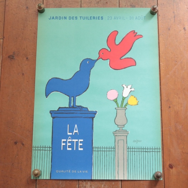 サヴィニャック チュイルリー公園祭 ヴィンテージポスター Savignac JARDIN DES TUILERIES LA FETE